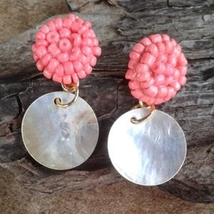 Shell And Bead Earrings